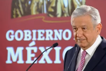 President Andrés Manuel López Obrador speaks at an April 23 press conference. (Screenshot)
