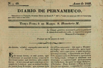 Diario de Pernambuco edition from 1829